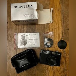 Vintage Bentley W-X3 Camera W/Lens Manual Strap Lens Cap Case Box
